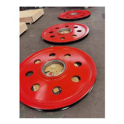 China API 8C Drilling Rig Crown Wire Rope Pulley / Wire Rope Sheave Drilling Rig Spare Parts for sale