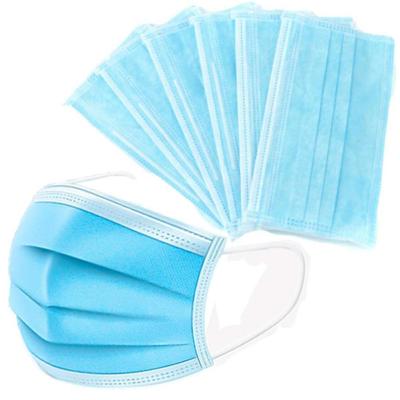 China 3 Ply Non Woven Breathable Medical Face Mask Blue For Protection for sale