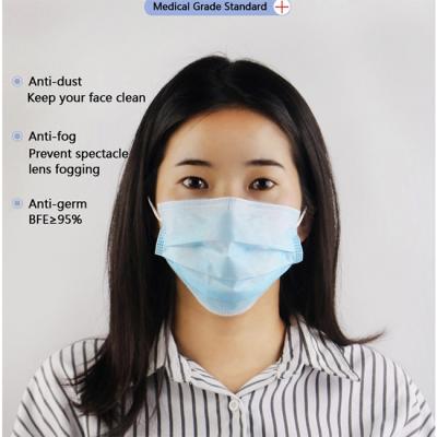 China 10g Protective Fabric Meltblown Non Woven Disposable Mask for sale