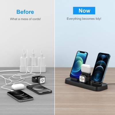 China 7.5w 5w Q3.0 Qi Wireless Charger Stand Iphone Airpod Iwatch Charger for sale