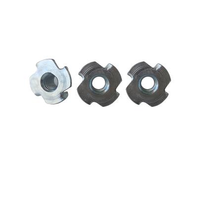 China Four Claw Wood Furniture Environmental Protection Blue Zinc Tee Nuts Iron Plated for sale