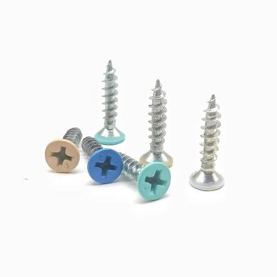 China Color Paint Self-Tapping Paint Furniture Screws Countersunk Cross Self Tapping Screws for sale