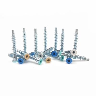 China Countersunk Hexagonal Socket Roller Screw Furniture Self-Tapping Screw Straight Trimming Screw for sale