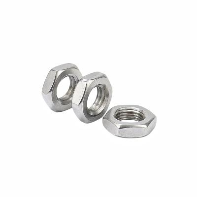 China 304 Stainless Steel External Hexagon Nut Metal Lock Nut  M14 M16 High Hardness for sale