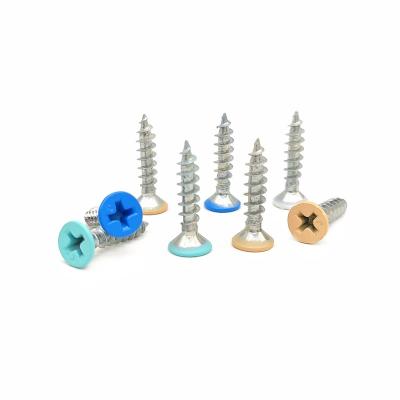 China Countersunk Head Cross Self Tapping Screws Flat Head Self Tapping Nai Custom Color for sale