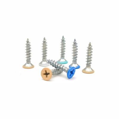 China Custom Flat Head Countersunk Cross Tapping Screws Color Painted for sale
