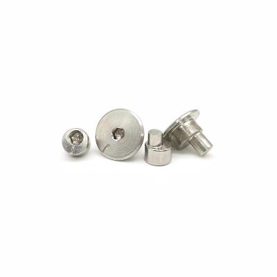 China Non Standard Hexagonal Eccentric Nail 304 Stainless Steel Solid Flat Round Head Step Rivet Fastener Connector for sale