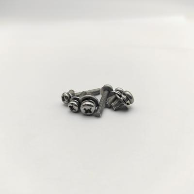 China Tornillos de cabeza redonda Phillips con arandelas de seguridad, zincados M4-M12 en venta