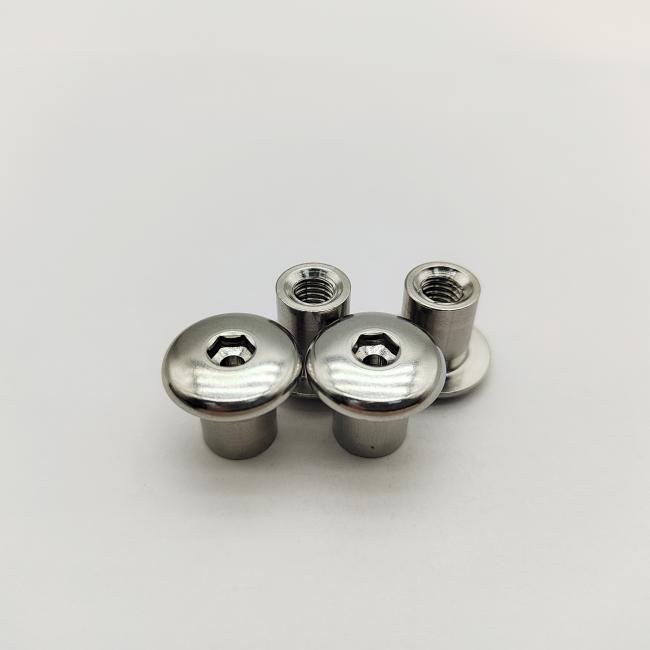 304 SS Hex Socket Rivet Nuts - side view showing smooth cylindrical body