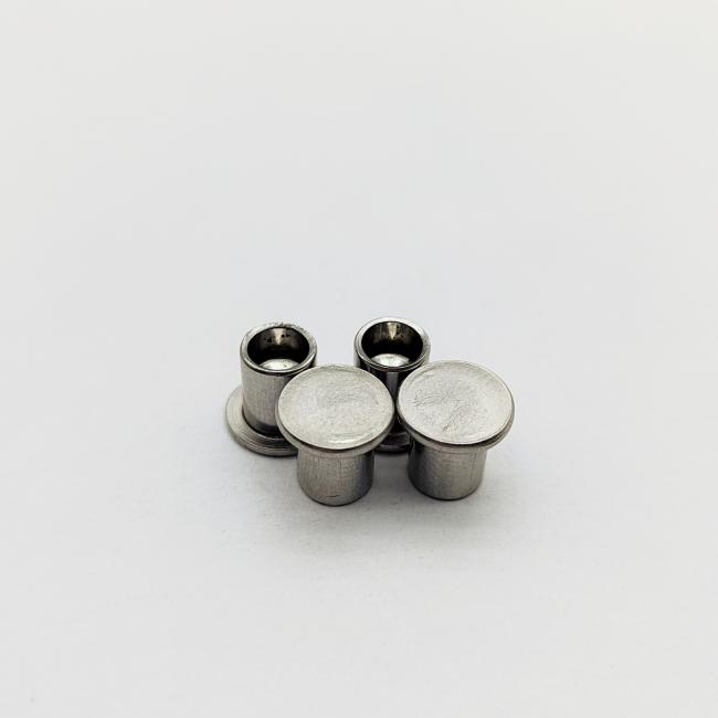 Semi-tubular rivets in various applications