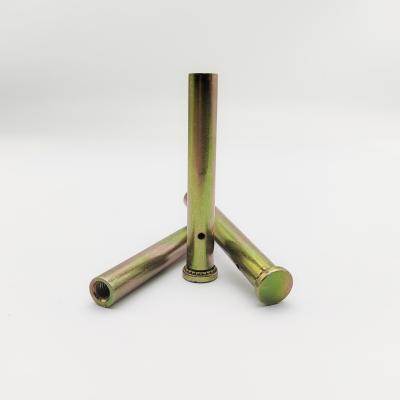China Flat Head Blind Hole Press-in Rivet Nut Column - Serrated Knurl - Yellow Zinc Plated 304 SS - M4 to M8 for sale