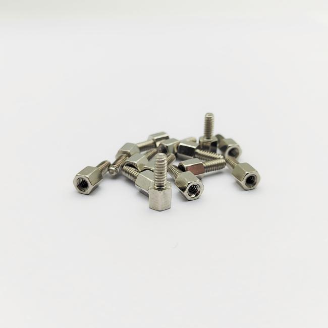 Stainless steel hex standoff screw with male-female threads