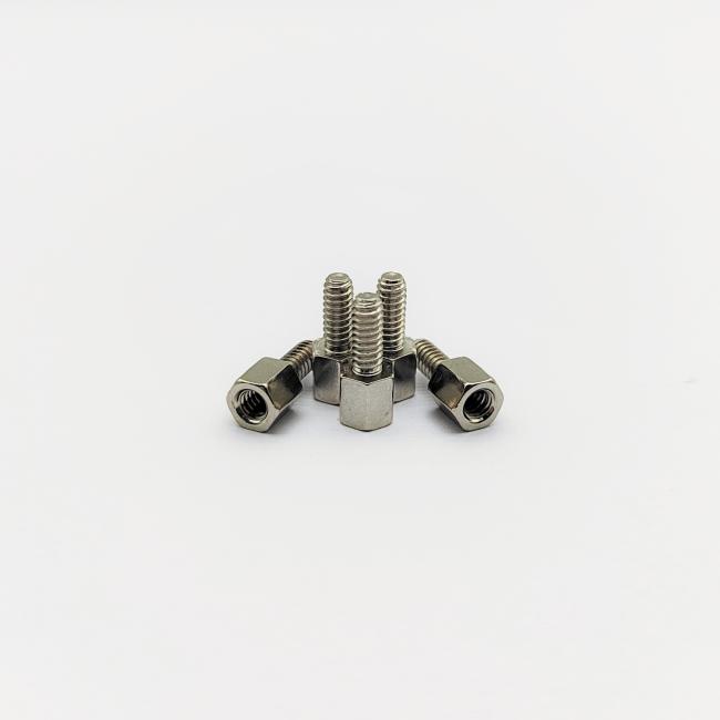 Close-up of #4-40 Hex Standoff Screw showing male-female threading