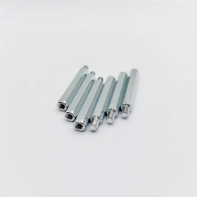 Blue-zinc plated male-female hex standoff screws