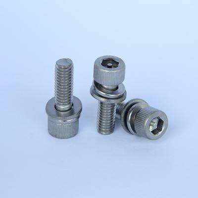 China SS316 SEM Screws Stainless Steel Security Screws Hex Socket M6x35 ODM Available Machine Screws With Washers SEM Screws for sale