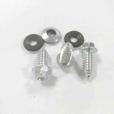 China Anodized Stainless Steel Self Tapping Screws With Rubber Washer 5.85x5.85 Roofing Screws With Washer for sale