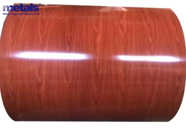Quality Prepainted Galvalume PPGI Steel Coils Wood Grain Pattern 1.0mmx914mm for sale