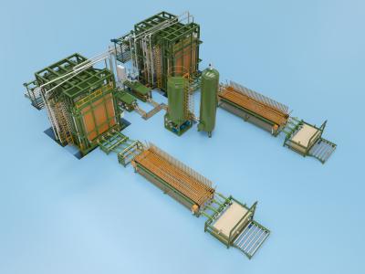 China Fully Automatic Plywood Production Line 8000KN 15-65 Layers for sale