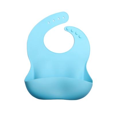 China Sturdy Allergy Friendly Dust Proof Baby Feeding Silicone Apron Safe In Boiling Water for sale