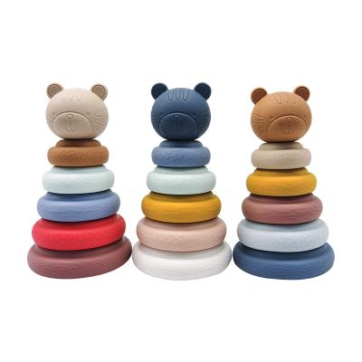 China Eco friendly Silicone Stacking Toys Educational Autism Sensory Toy for sale