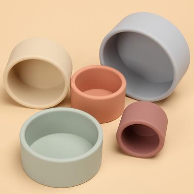 China Brain Development Baby Silicone Products Silicone Stacking Cups SGS for sale
