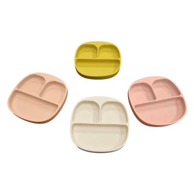 China Baby Silicone Suction Divided Plate Toxic Free OEM Food Grade Silicone Section Plate for sale