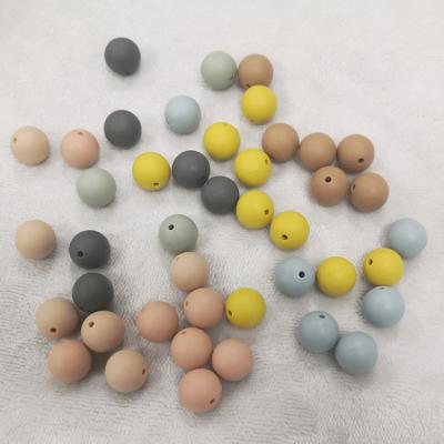 China Soft Baby BPA Free Silicone Teething Beads Safe BPA Free Loose Bulk Teething Beads for sale