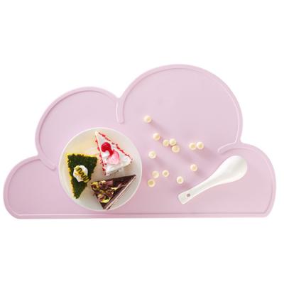 China Toddler Cloud Shaped Silicone High Chair Placemat Waterproof for sale