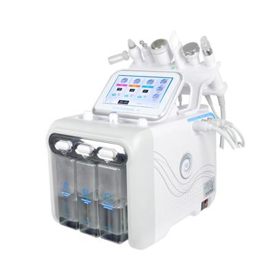 China Hydra 6 In 1 Small Bubble H2O2 Hydragen Oxygen Jet Beauty Device Skin Cleansing Dermabrasion Facial Machine en venta