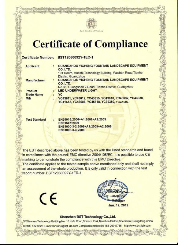 CE certificate - aquaswan water co,.ltd