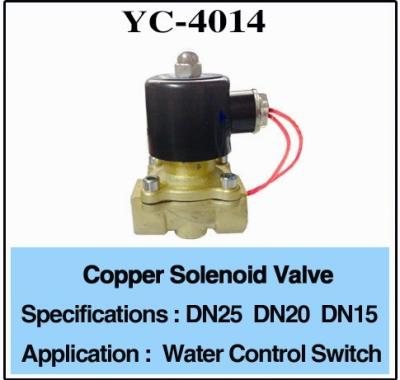 China Commercial  3/4 Inch 1 Inch Brass Water Solenoid Valve for sale