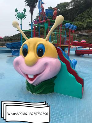 China Fiberglass Caterpillar Aqua Water Slides for sale
