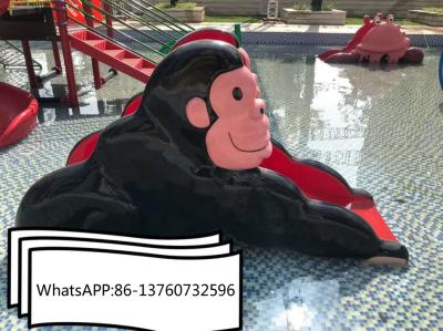 China Modern Kids Water Park Equipment Fiberglass Monkey Water Slide for sale