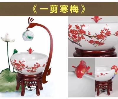 China Porcelain 460mm Koi Fish Bowl for sale