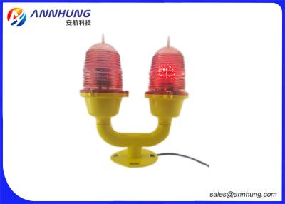 China Red LED Double Aviation Warning Lights Steady Or Flash Working Mode for sale