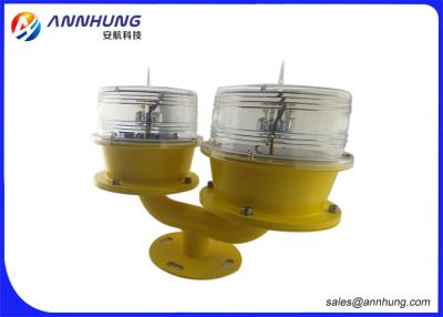 China Double OB Light Solar Powered Aviation Obstruction Light Long Life for sale