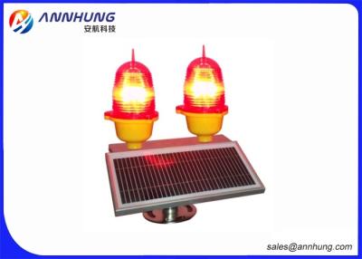 China Low Intensity Solar Powered Warning Ligh FAA L810 High Chimney Flying Safety Red Lamp for sale
