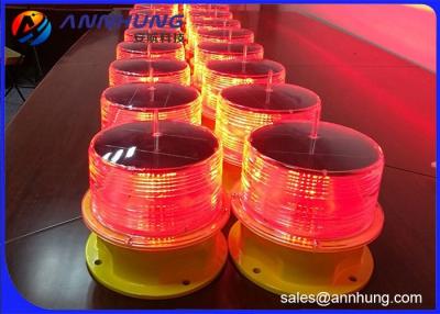 China ICAO 60FPM Solar Tower Warning Light 10cd 32.5cd Red Aircraft for sale