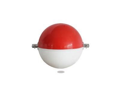 China Vidrio amonestador rojo/blanco de la esfera amonestadora de los aviones del obstáculo del mar de la seguridad de la bola de fibra en venta