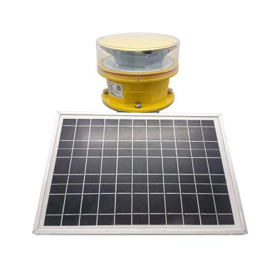 China FAA L864 Type B Aviation Obstruction Light With Solar Panel Charging Battery for sale
