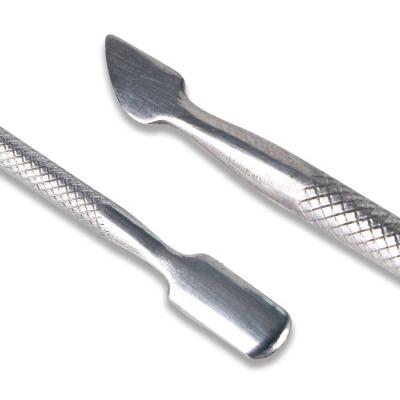 China Stainless Steel Double Ended Nail Cuticle Pushers Scraper Set Gel Polish Remover Cleaner Tool for sale