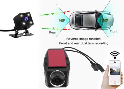 China Wifi Car DVR Dash Camera Video Recorder Camcorder Dual Camera Lens Hidden Mini Camera Full HD 1080P  DVR-A4655 for sale