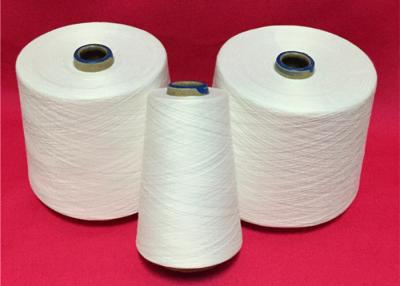 China Virgin Polyester Spun Yarn , Ne30 Raw White Ring spun polyester yarn For Weaving for sale