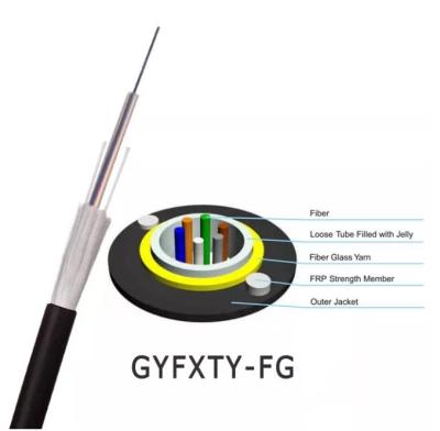 China YTTX Outdoor 24 Core Fiber Optic Aerial Drop Cable All Dielectric Aerial GYFXTY for sale
