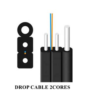 China Ftth Optical Fiber 2 Core Ftth Drop Cable G657A2 Fiber Optic Drop Cable for sale