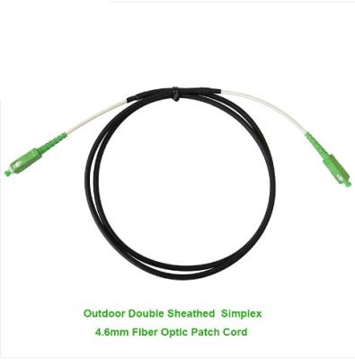 China Simplex Outdoor Double Sheathed Optical Fiber Jumper 4.6mm for sale