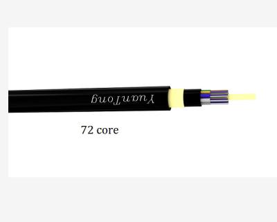 Chine 72 câble optique aérien de fibre du noyau 150m, câble optique extérieur de fibre de communication d'ADSS à vendre