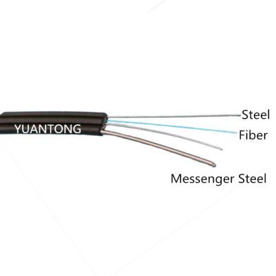 China Steel Rod Outdoor FTTH Drop Cable , ANATEL FTTH 1 Core Fiber Optic Cable for sale