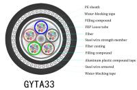 중국 통신을 위한 ISO GYTA33 옥외 기갑 광섬유 케이블 판매용