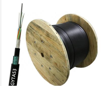 China Multimode G652D Armored 48 Core Fiber Optic Cable GYTA53 for sale